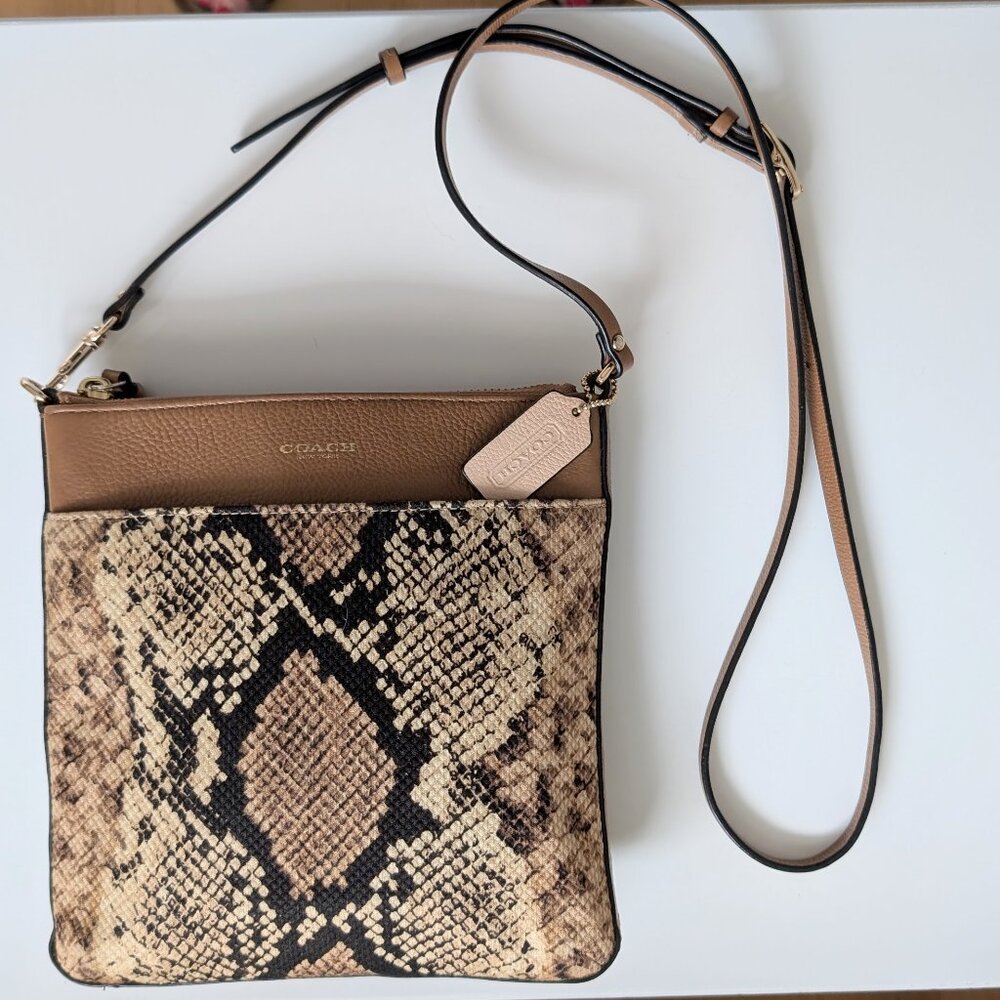 Gently Used Coach Madison Python Printed North/We… - image 1